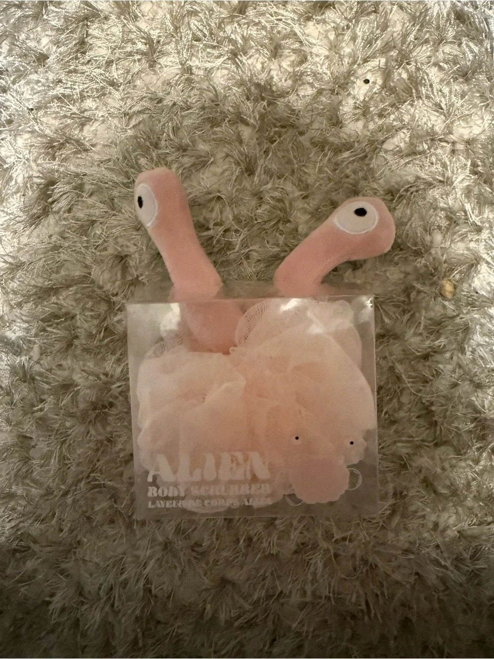 Urban Outfitters Pink Alien Kids Bath Sponge with Plush Eye Stalks